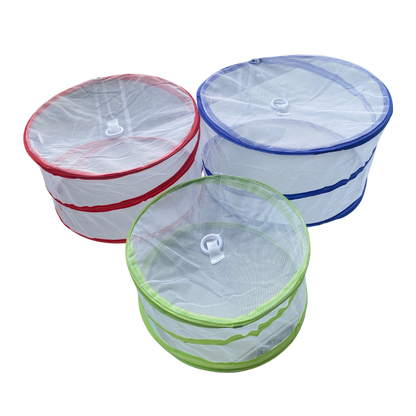 Collapsible food cover set of 3, lightweight and foldable for outdoor meals and picnics

