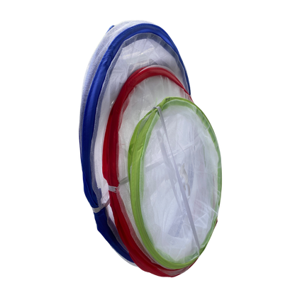 Collapsible food cover set of 3, lightweight and foldable for outdoor meals and picnics

