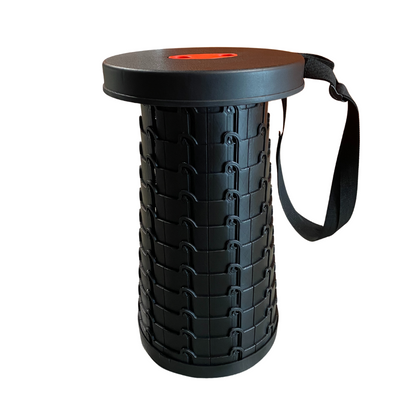 Collapsible seat adjustable in height, portable and lightweight for camping or outdoor use