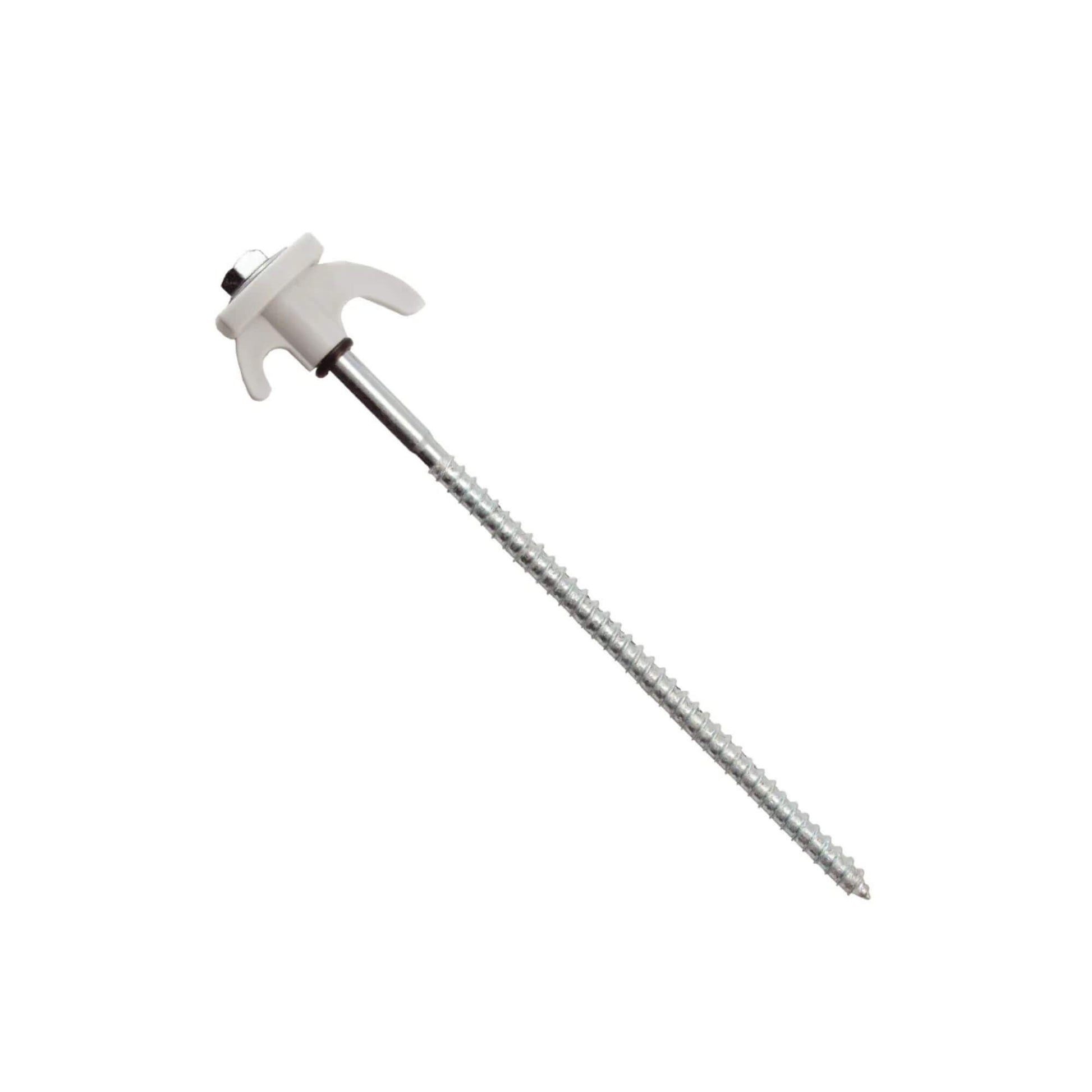 Triton Tough Terrain Metal Screw Peg with deep thread and grip head for securing tents, awnings, and shelters in hard ground