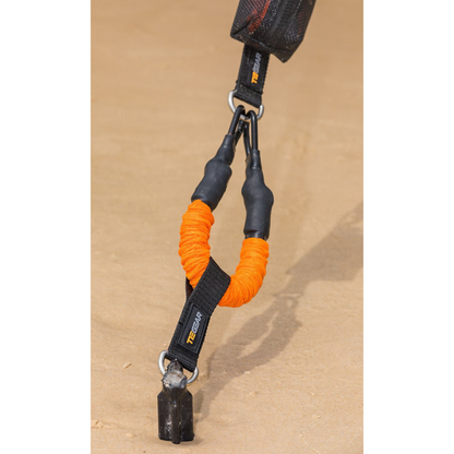 TieGear HD soft spring single. 75lb spring rate, clips & loop, 45cm length. Secure awnings & tents. Reliable, flexible tie-down.