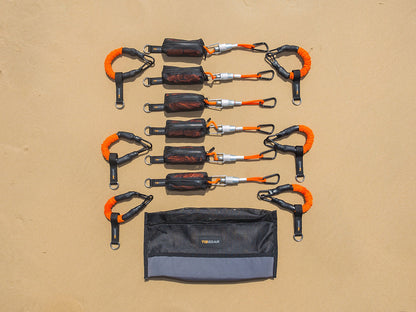 TieGear 270 Deg Awning 6 Pack with guy ropes, springs and gear bag for secure setup