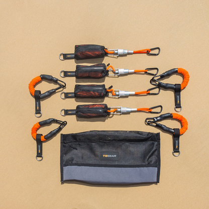 TieGear 180 Deg Awning Gazebo Pack 4 Pack with guy ropes, springs, and gear bag