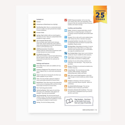Product specification sheet with text and icons on a white background