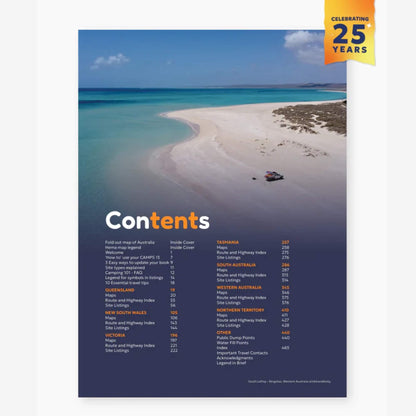 Camps 13 B4 Easy to Read 2026 Edition camping guide with spiral binding and site photos