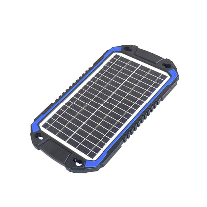 Topray 10W trickle charge solar panel with alligator clips and cigarette adaptor on white background