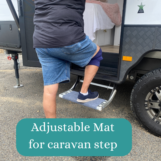 Caravan Step Mat adjustable to 230mm or 250mm easy-clean outdoor mat