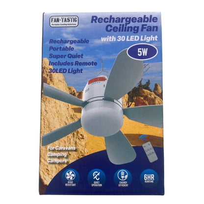 Fantastic 12V Rechargeable LED Ceiling Fan