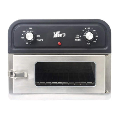 12 volt air fryer with control panel on a white background