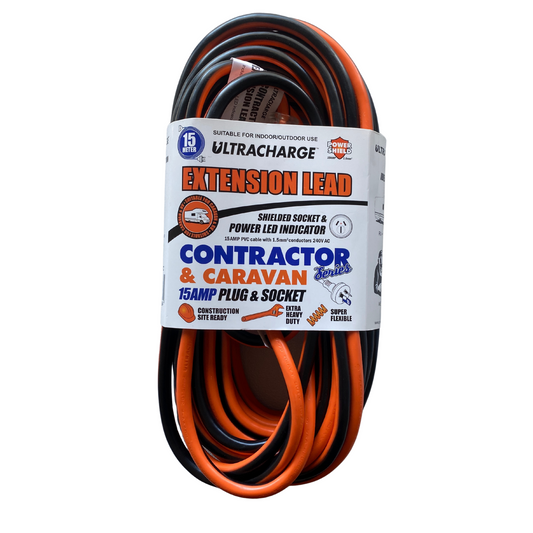15mt 15amp Extension Lead – Heavy-Duty Caravan and Industrial Power Cable