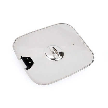 SmartSpace Frypan Lid – stainless steel lid with steam vent and silicone knob for caravan cookware