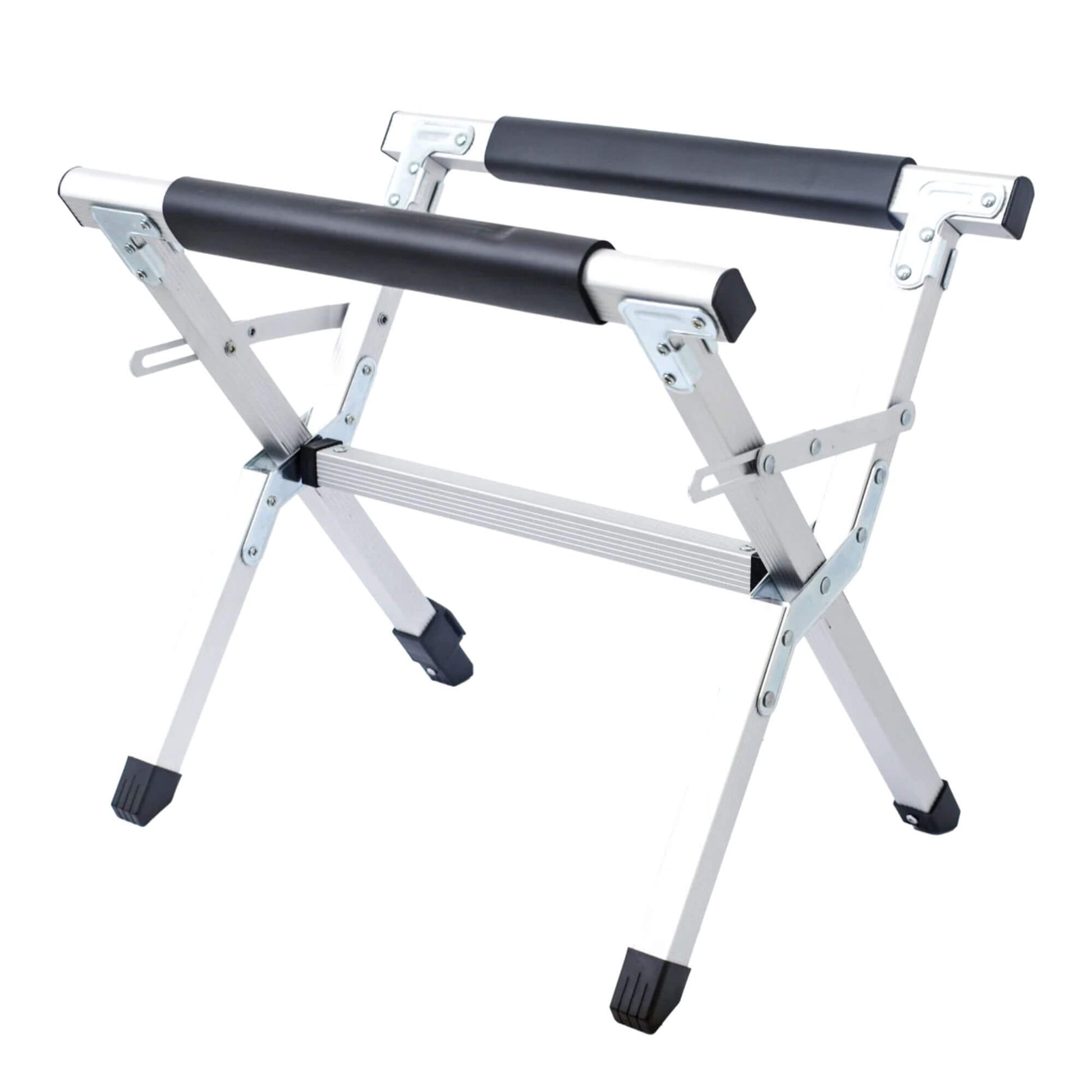 Folding fridge stand with adjustable height supporting portable camping fridge