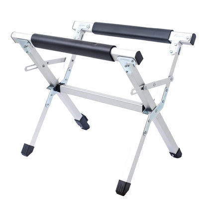 Folding fridge stand with adjustable height supporting portable camping fridge