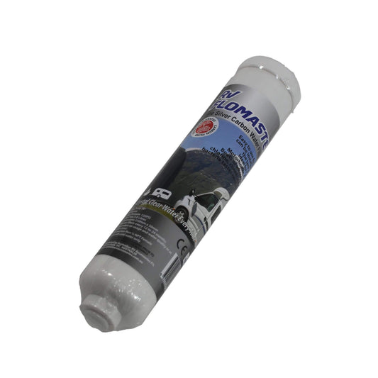 RV Flomaster Inline Silver Carbon Water Filter T33S