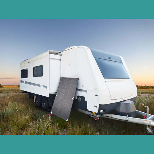 On The Road Caravan Fridge Vent Screen 1000mm x 1900mm with accessories and carry bag
