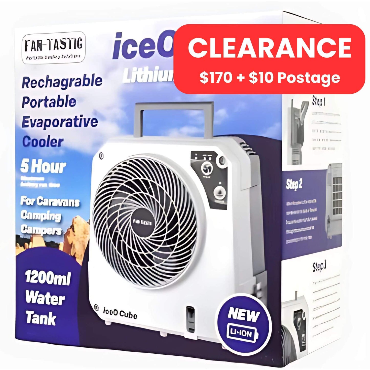 Fantastic iceOcube Lithium Rechargeable 12v Evaporative Cooler
