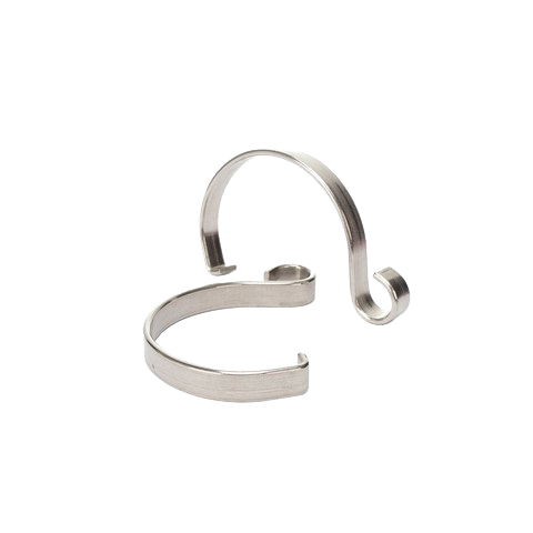 Awning rope clip set of 2 stainless steel clips for securing caravan roll-out awnings