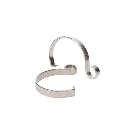 Awning rope clip set of 2 stainless steel clips for securing caravan roll-out awnings