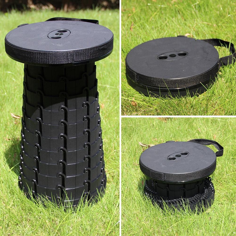 Collapsible seat adjustable in height, portable and lightweight for camping or outdoor use