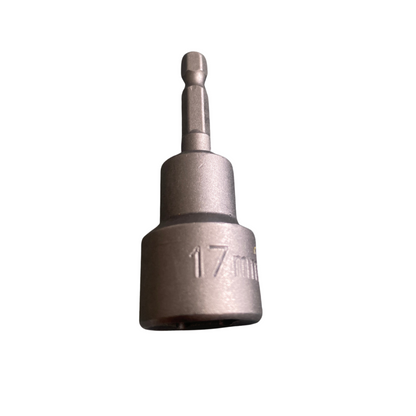Metal drill adaptor for cordless drills to secure camping pegs quickly