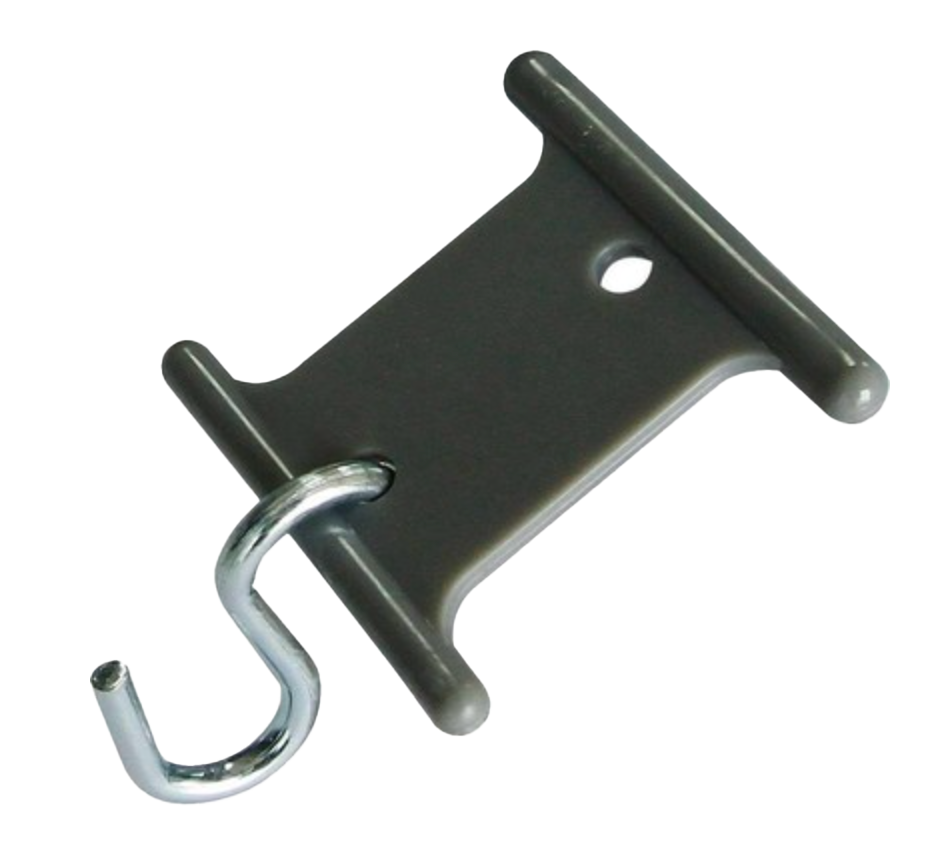 Awning track hanger set with S hooks for caravans, ideal for hanging cords and lights