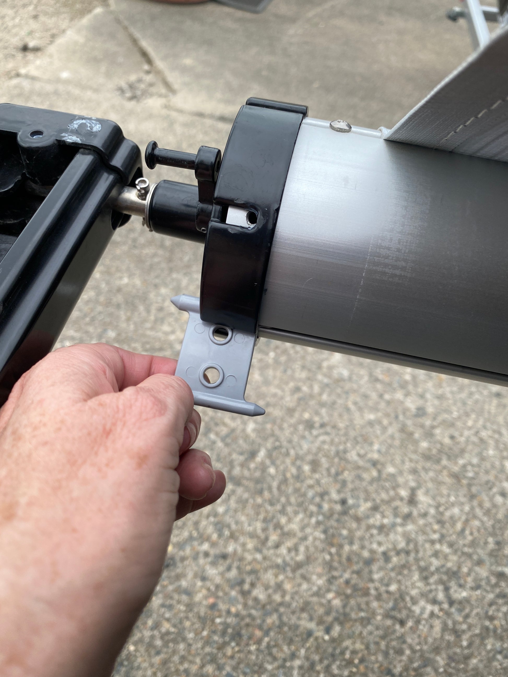 Awning track hanger set with S hooks for caravans, ideal for hanging cords and lights