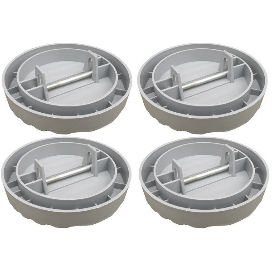 Sand jack pads for caravans and campers, providing stable support on soft ground