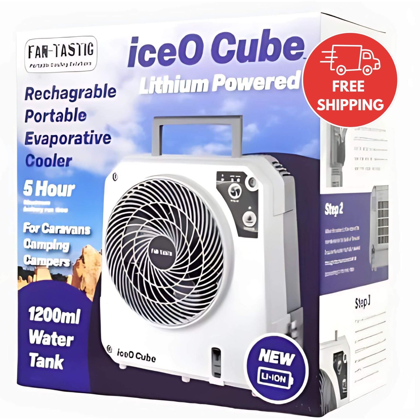 Fantastic iceOcube Lithium Rechargeable 12v Evaporative Cooler