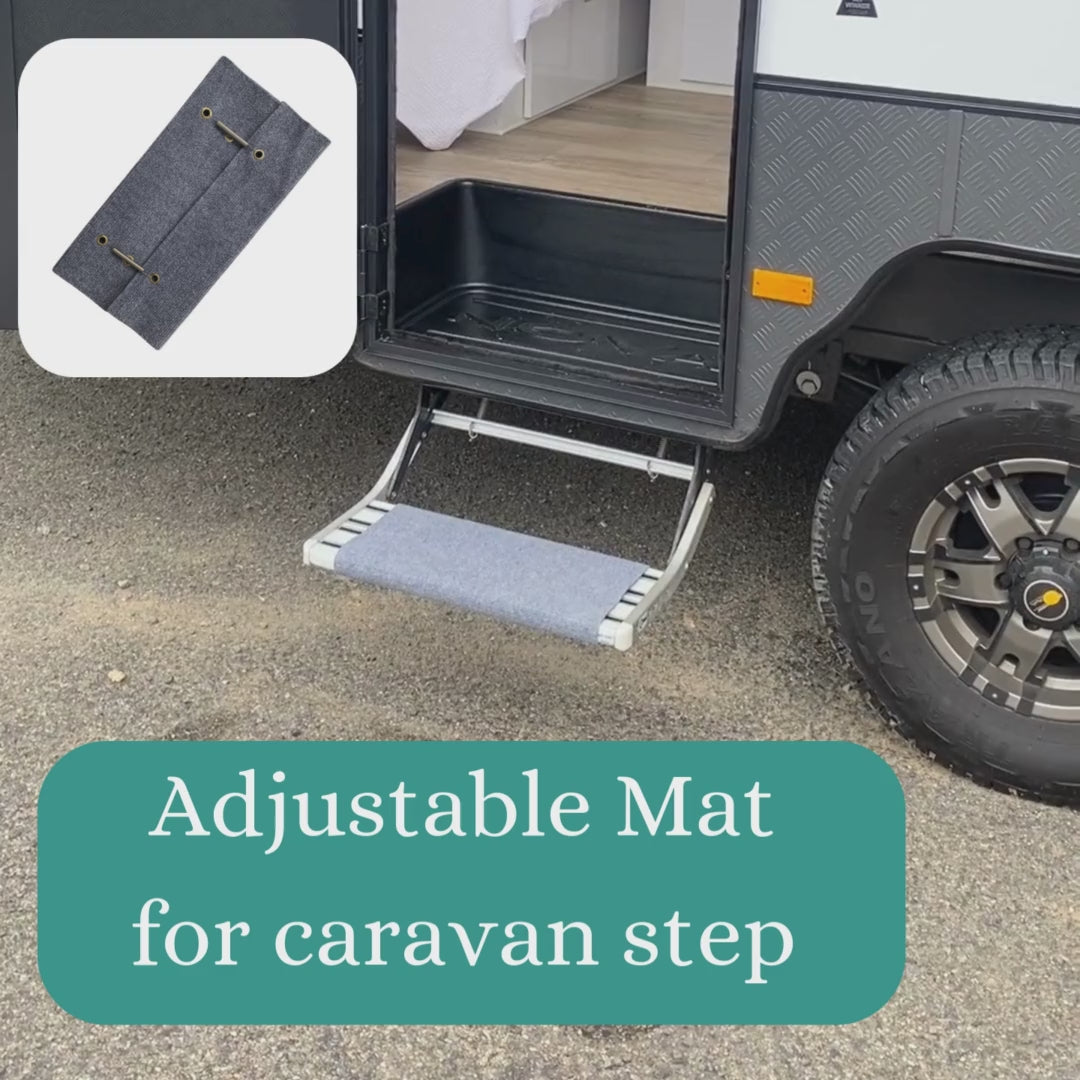 Caravan Step Mat adjustable to 230mm or 250mm easy-clean outdoor mat