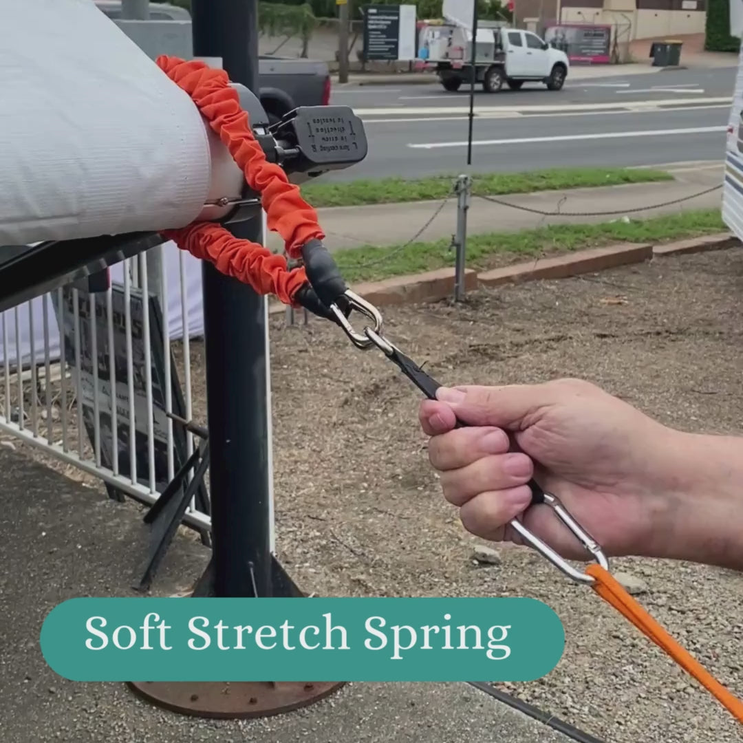 Caravan Awning Tie Down Kit with Soft Springs and Guy Ropes